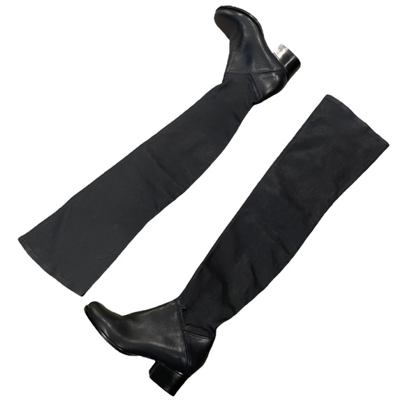 Vanessa Bruno Black Leather Over the Knee Boots - Picture 10 of 10